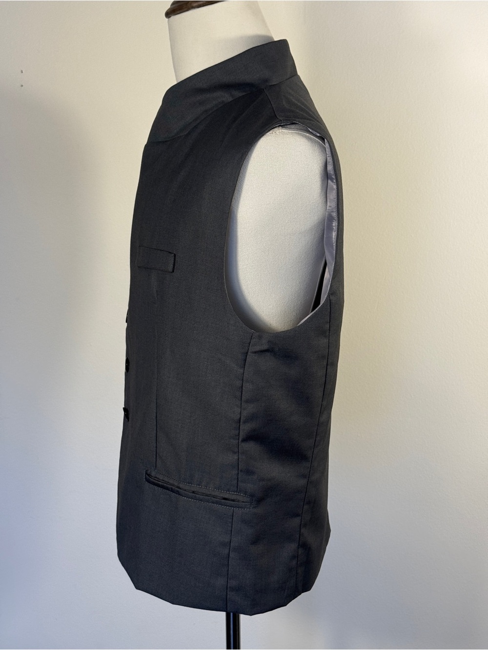 W[dablju:]  Gray Avant Garde Asymmetric Vest XL - Picture 4 of 8